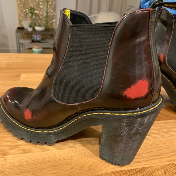 Dr. Martens Hurston Arcadia Cherry Red Sz 9 - Picture 3 of 7